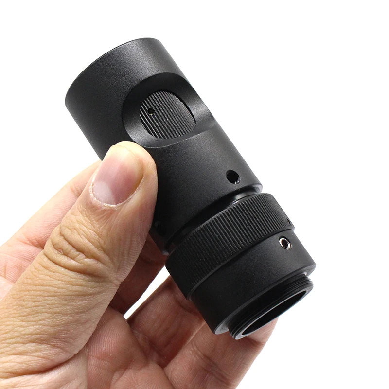 Microscope Adjustable C-Mount Adapter Lens with Cross Reticle Scale Micrometer for CCD USB Camera Optical Glass Lens C Mount