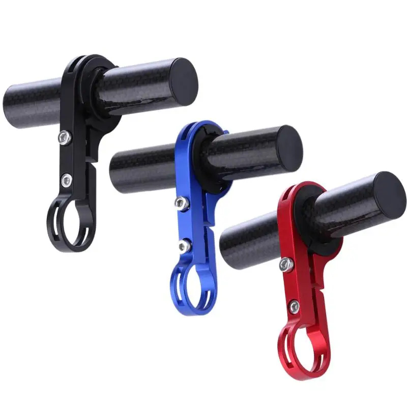buy MTB Bike Bicycle Aluminum Alloy Handlebar Carbon Fiber Extender Holder 31.8 Lantern Lamp Support Rack Alloy Fiber Stand