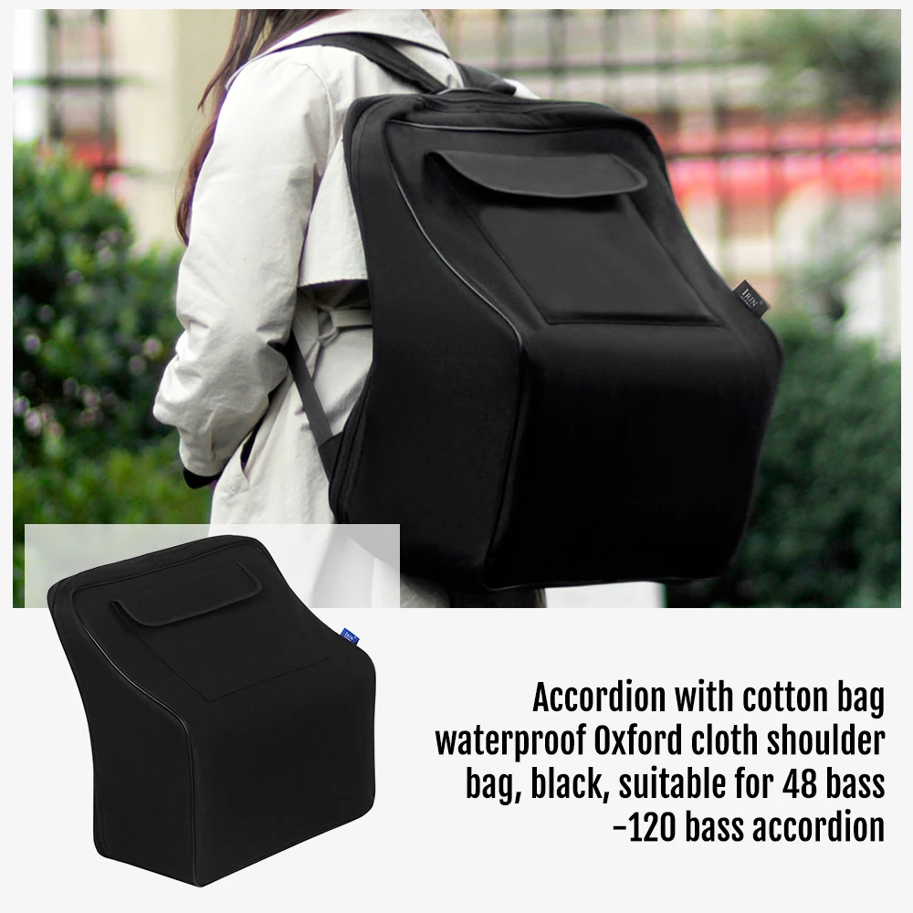 

Accordion Gig Bag Piano Accordion Case Keyboard Instrument Accessories Gig Bags for 48/80/96/120 Bass Piano Accordions Black