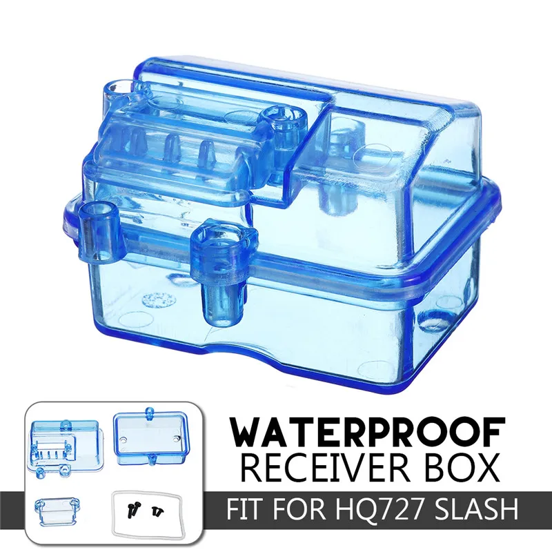

Blue Plastic Receiver Receiving Box for Huanqi727 / Slash RC Car Remote Control Accesory Waterproof