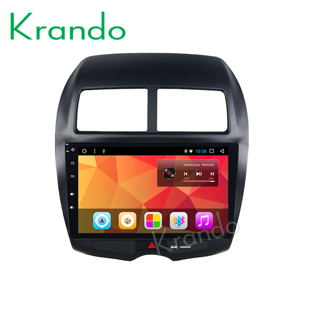 Discount Krando Android 8.1 10.1" IPS Full touch car Multmedia system for MITSUBISHI ASX /Peugeot 4008 audio player gps navigation wifi 0