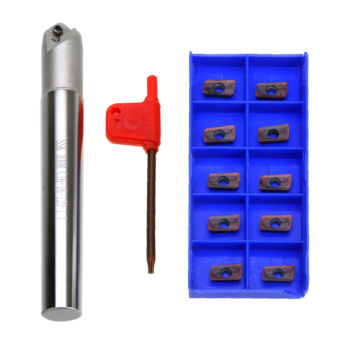 

1 Set CNC Lathe Turning Tool SSK C16-16-110 Chamfering Drill Tool Holder + 10pcs APMT1135PDER Insert Durable Blades with Wrench