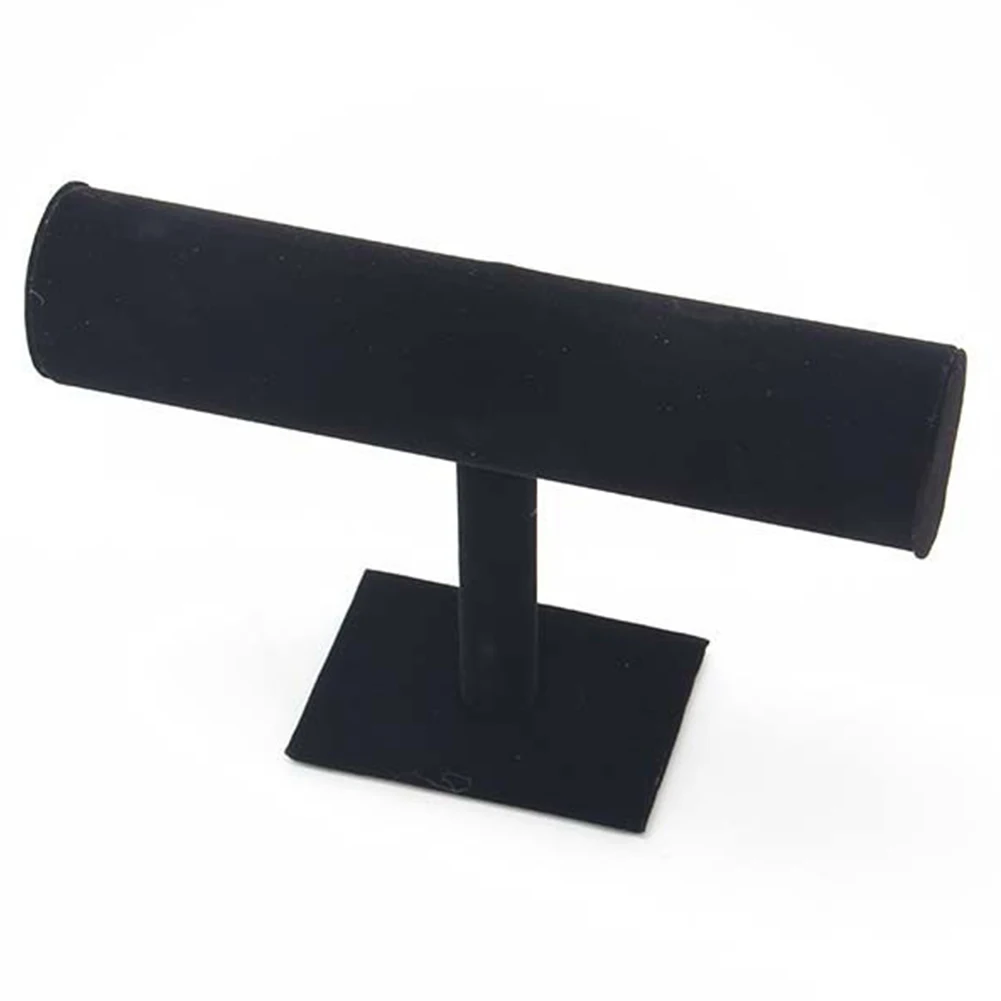 

Sdkmah9 Velvet Cloth T-Shape Jewlery Ornaments Showing Stand, Single Layer Bracelet Hair Band Showing Holder