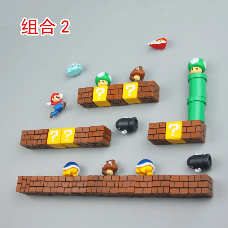 Super Mario Bros Luigi Yoshi Жаба гриб Аниме фигурки наклейки Подарки для ноутбука чемодан