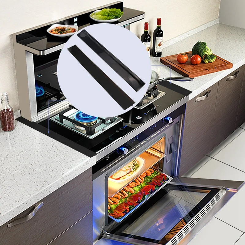 

Kitchen Silicone Stove Counter Gap Cover, Easy Clean Heat Resistant Wide And Long Gap Filler, Seals Spills Between Counter