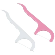 Промо-акция! Одноразовые 50 шт зубочистка полости рта уход за полостью рта держатель зубной нити Пластиковые зубочистки