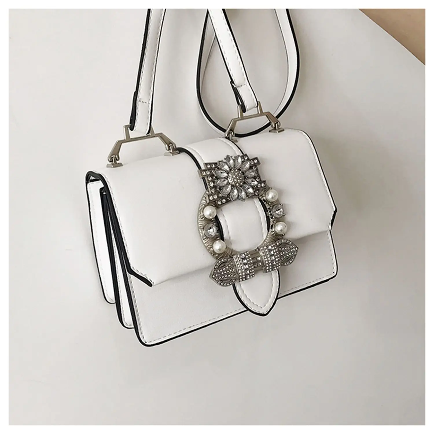 

FGGS Bags For Women Diamond Lock Bags Quality PU Leather Women Handbags Elegant Lady Shoulder Bags