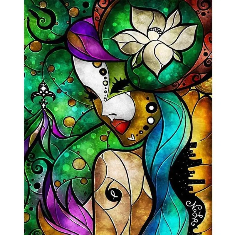 

5D DIY Full Drill Diamond Painting Flower Fairy Cross Stitch Embroidery Kit Mosaic Painting Rhinestone Craft Home Decoration