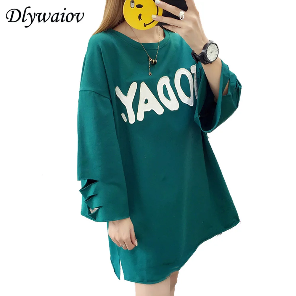 

Cotton Print T shirt Female Clothing Korean Round Neck Long Sleeve Hollow Women tshirt Fashion Loose Casual Harajuku Tops 2018