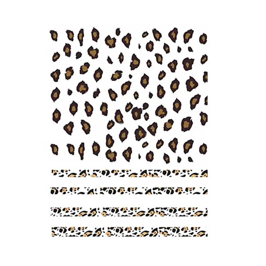 Leopard Print Pattern Переводные картинки для дизайна ногтей модные наклейки подходят