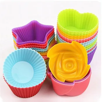 

Cake Mold Silicone Cake Molds Silicone Mold 6 Pcs Cake Tools Heat Resistant Reusable Muffin Baking Nonstick Soap Silicone