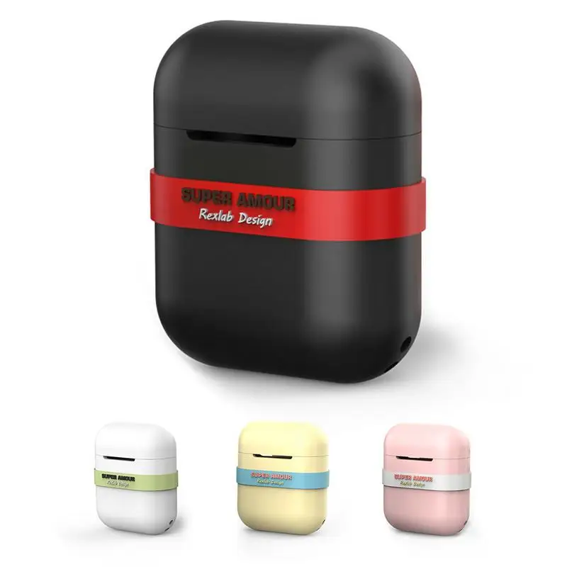 

Wireless Bluetooth Headset Package Silica Gel Creative Protective Case Anti-fall Waterproof Dust-proof Portable For Airpods