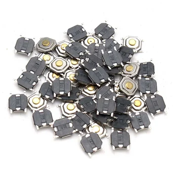 

LEORY 50pcs 4 PinPush Button Waterproof Micro-switch Tactile Switch Tact 5X5X1.5MM SMD For MP3 DVD MP4