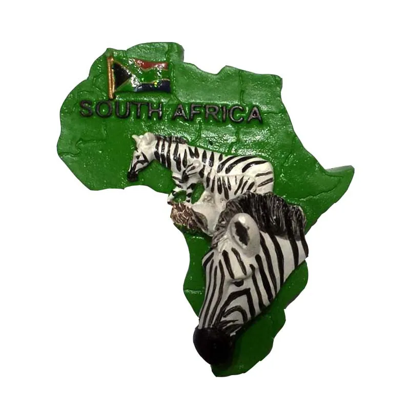 

Lychee Life Africa Science Fridge Magnet Cute Animal Refrigerator Magnetic Sticker Souvenir Modern Home Kitchen Decoration