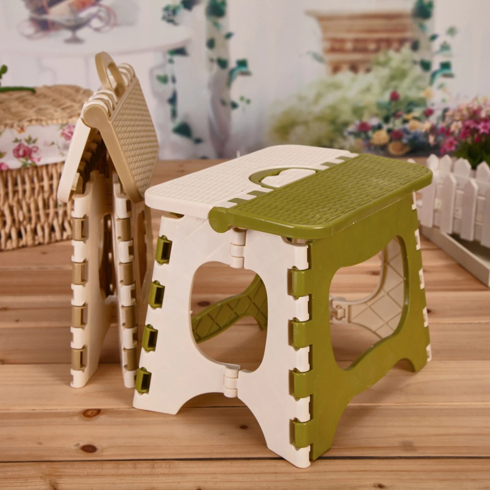 

EMVANV Foldable Plastic Kids Adults Stool Outdoor Activity Bathroom Portable Bench Random Color Multifunctional Bench