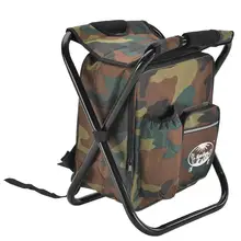 2 em 1 dobrável cadeira de pesca saco mochila de pesca cadeira fezes conveniente wear-resistantv para a caça ao ar livre equipamento de escalada