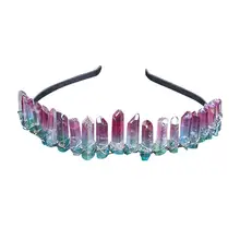 1 ПК прозрачный головной убор розовый и зеленый изысканный натуральный головной убор обруч для волос заколки для волос лента для дня рождения