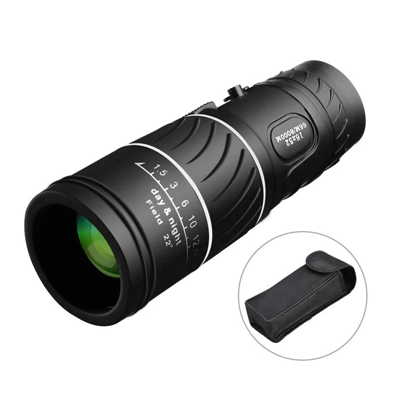 

SGODDE 16X52 Outdoor Monocular High Magnificatio HD Optic Night Vision Telescope 66m/8000m Portable Camping Hunting Monocular