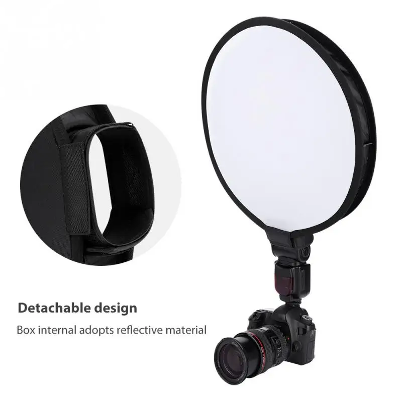 fosa Portable Diffuser softbox 40cm Universal Flash Flashlight Softbox Diffuser for External Speedlite Digital Camera