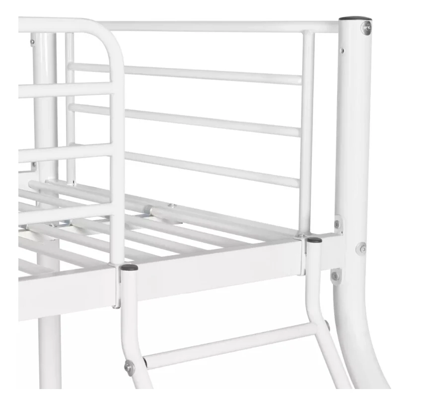 VidaXL Bunk Bed Frame For Kids 200x140 / 200x90cm Metal White High Quality Bed Suitable For Bedroom 242994 VidaXL Bunk Bed Frame For Kids 200x140 / 200x90cm Metal White High Quality Bed Suitable For Bedroom 242994