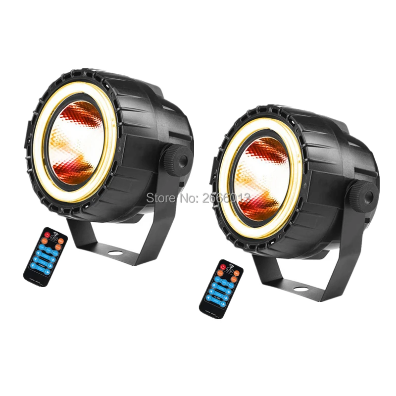 

2pcs/lot Wireless Remote Control RGB 3IN1 Mini COB Par Light + Gold LED Strip ,DMX512 COB Effect Stage Lighting LED Strobe Lamp