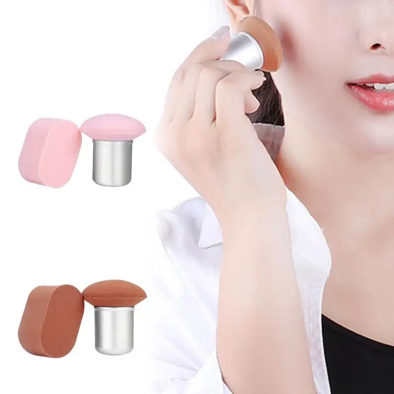 2 шт. мини-форма гриба пудра Puff Elliptical подголовник Puff Настройка макияжа маскирующее двойного назначения макияж губка