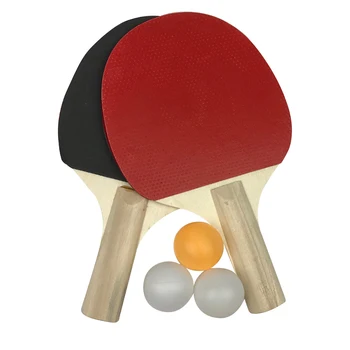

1 Set Table Tennis Rackets Portable Professional Poplar and Rubber Ping-Pong Racket for Beginner Training Sports