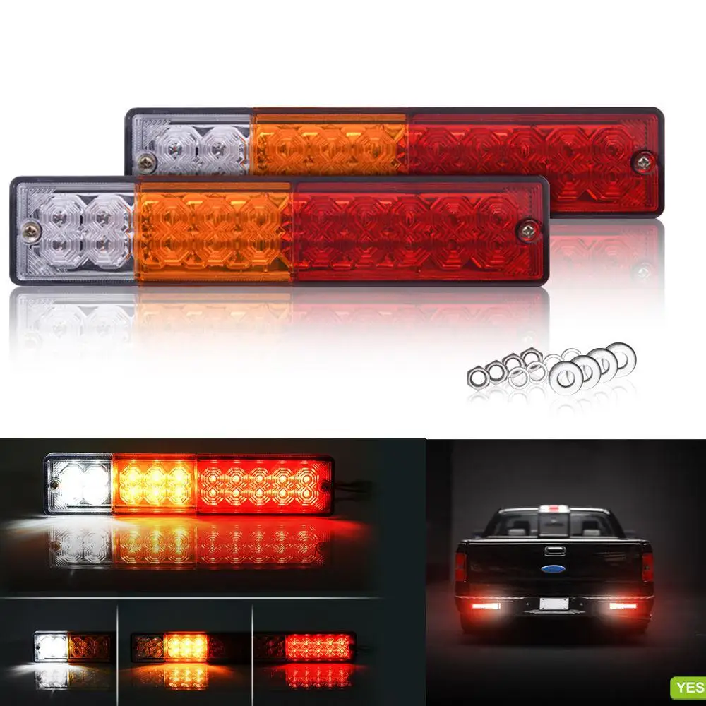 

Adeeing 3 Colors 20 LEDs Long Strip Lamp Universal Truck Side Light Signal Warning Light Side Light Side Light truck trailers