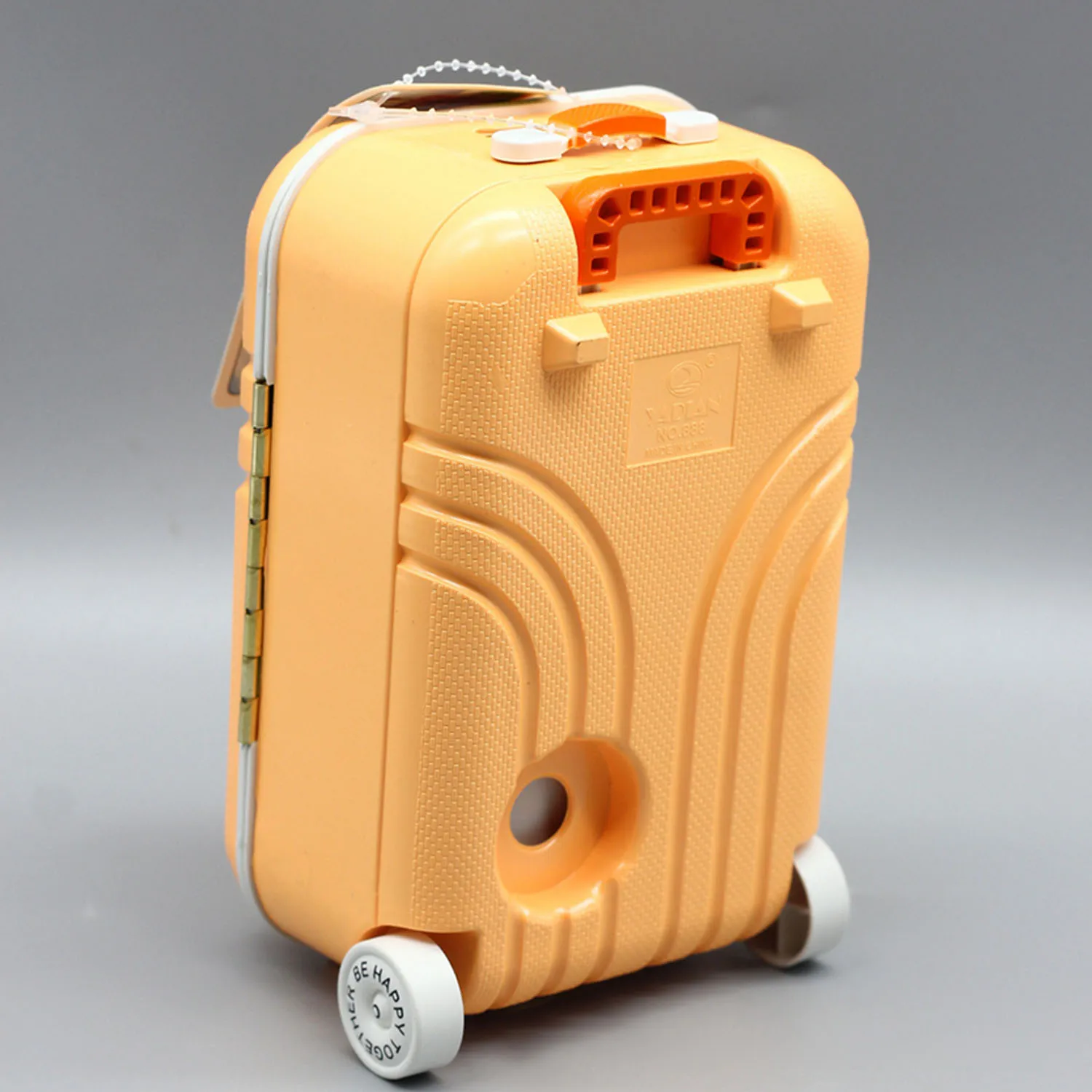 Besegad Mini Doll Adjustable Handle Rolling Wheel Travel Suitcase Luggage Case Dollhouse Furniture Accessories Toy for Barbie