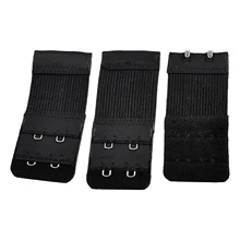 3 части дамы 2x2 крюк и петля лента эластичный расширение бюстгальтер расширение черный