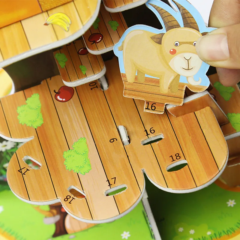 Tuba 3D DIY головоломки детские игрушки малыш раннего обучения ЗАМОК строительство