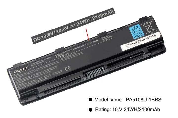 KingSener PA5108U-1BRS ноутбук Батарея для Toshiba Satellite C50 C50D C40 C55 C55D C840 C805 PA5109U-1BRS PA5110U-1BRS PA5108U