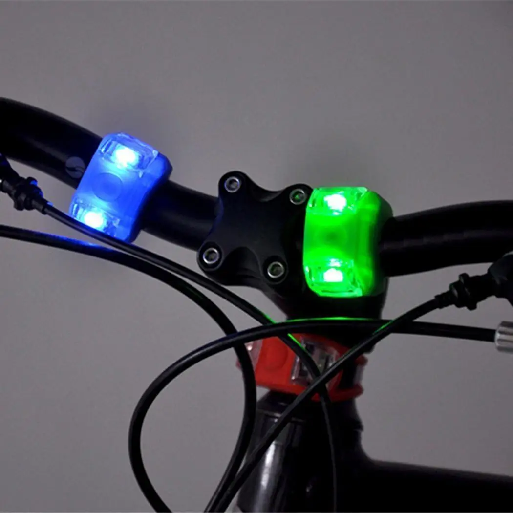 Clearance Bicycle Front Light Silicone LED Lamps Head Front Rear Wheel Bike Bright Waterproof Cycling With Battery Bicycle Accessories 5