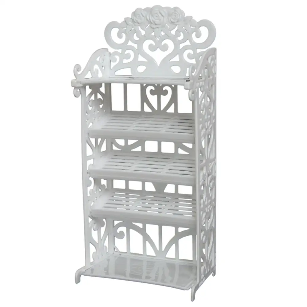 مجموعة واحدة البلاستيك حذاء أبيض رف خزانة خذاء مسرح اكسسوارات أثاث ل دمية باربي طفلة الأطفال DIY هدية لعبة