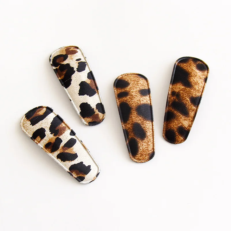 Японский стиль Винтаж Печатные Ins Leopard BB Jia зажим матерчатые зажимы для волос взрослый зажим для волос