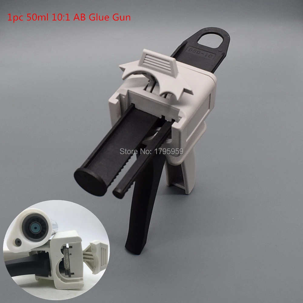 Epoxy Adhesive Dispensing Gun Caulk Nozzle Applicator 50ml 75ml AB Epoxy Glue Gun Applicator Glue Adhensive Cartridge 1:1 1:2 10:1 AB Manual Dispenser