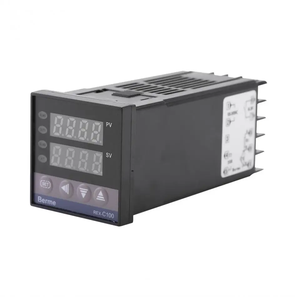 

Dual Digital PID Temperature Controller REX-C100 Thermostat Kit 100-240V AC with Thermocouple K Probe Sensor