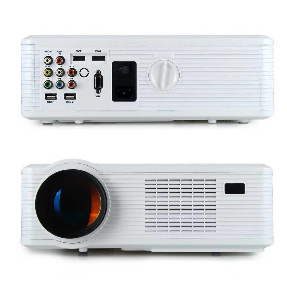 Coolux CL720 LCD العارض HD 1080 P 3000 لومينز 1280X800 بكسل مع التناظرية التلفزيون واجهة متعددة اللغات للترفيه المنزلي