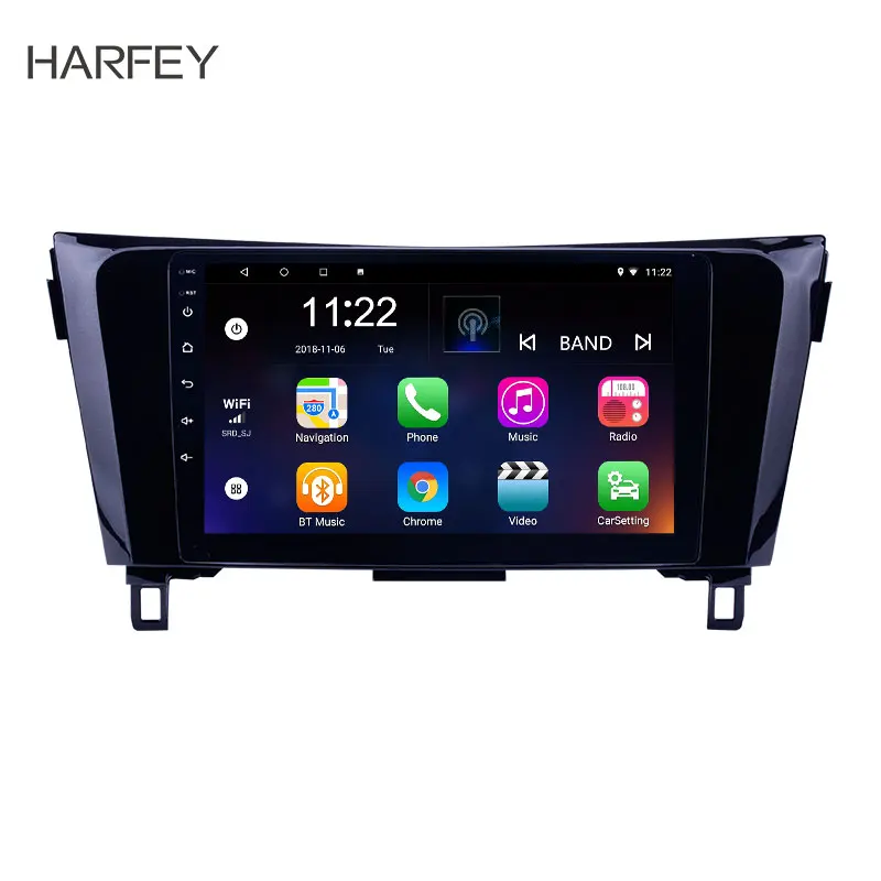 Harfey 9 "Android 6,0/7,1/8,1 радио автомобиль 2013 2014 Nissan X-Trail стерео Штатная Поддержка Wi-Fi 4-core 1G мультимедийный плеер