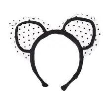 Девушки сексуальные милые кружева кошачьи уши оголовье круглые точки волос повязки причудливый головной убор для маскарада вечерние аксессуары к костюму для Косплей
