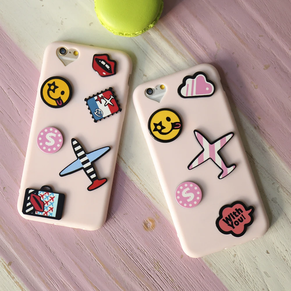 KISSCASE 3D мультфильм для iPhone 7 6s 6 Plus милый чехол розовый тонкий мягкий ТПУ
