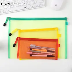 EZONE Карамельный цвет папка для документов A4/A5/A6 прозрачные нейлоновые нити документ мешок застежки-молнии переносная папка карандашей