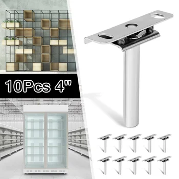 

10Pcs Heavy Tool Concealed Floating Wall Shelf Support Metal Bracket 5/4/3 inch For 20-30mm Shelf Thickness for Bookshelves