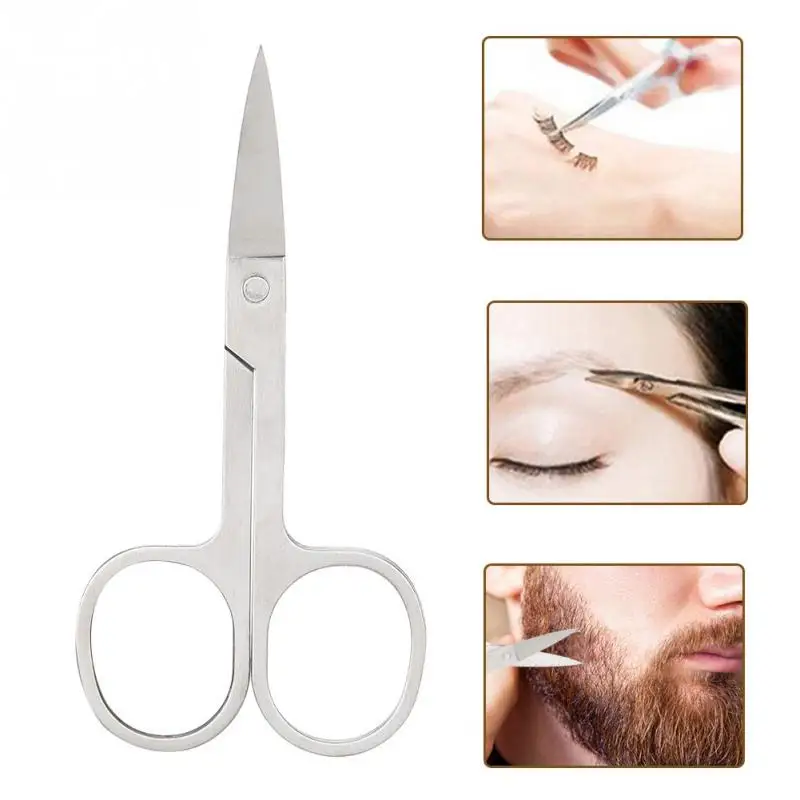 Stainless Steel Eyelashes Trimmer Scissors Professional Eyebrows Beard Eyelashes Scissors Lashes Beauty Makeup Tool 3 2