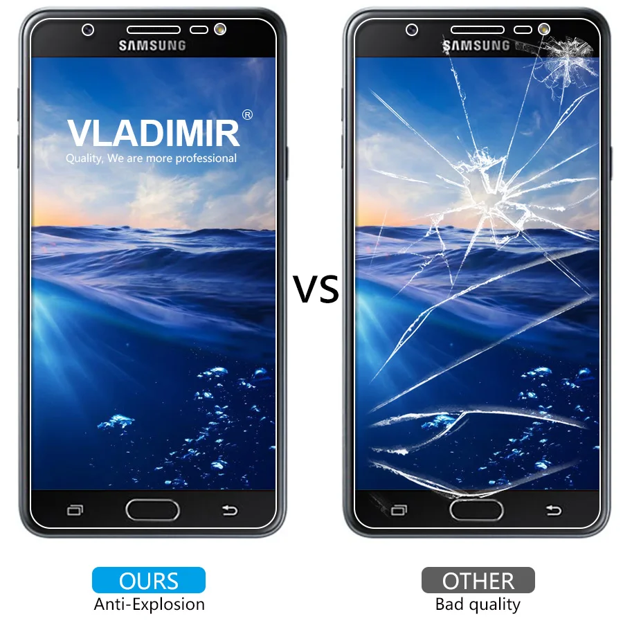Закаленное стекло для samsung Galaxy J7 Max 2.5D 9 H Защитная пленка экрана прозрачное