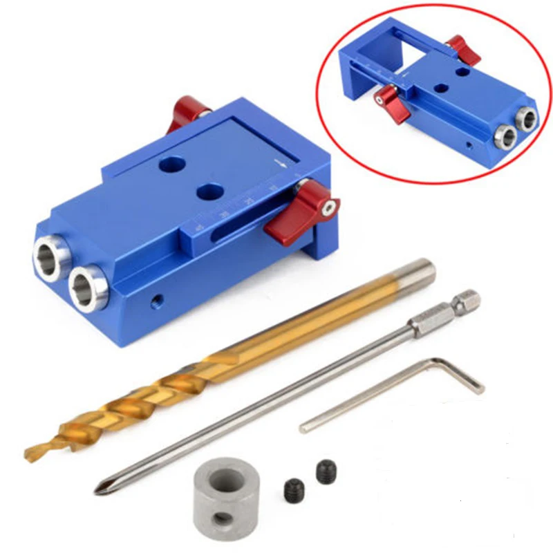 

Woodworking Carpentry Oblique Inclined Hole Opener Locator Step Drill Bit Kit Woodworking Tools