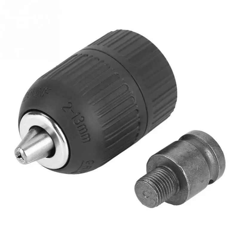 

2-13mm 1/2-20UNF with 12 Chuck Adaptor Self-locking Keyless Electric Drill Chuck for Impact Wrench Conversion Tools Set Holder