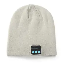 Унисекс Bluetooth беспроводная гарнитура музыка вязаная шапка с динамиками Геометрическая 180mA литиевая батарея и микрофон