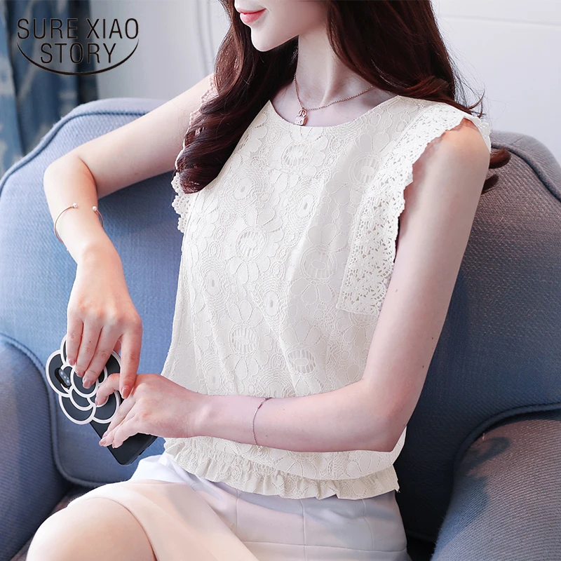 

blusas mujer de moda 2019 women shirts plus size tops chiffon lace women short sleeve shirts womens tops and blouses 3024 50