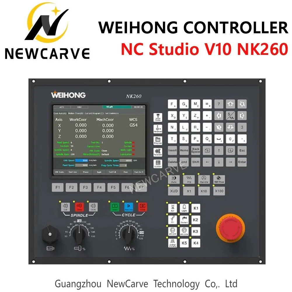 

WEIHONG NC Studio NK260 NK280 Controller Software NC Studio V10 3 Axis ATC Spindle Integrated Control System Manual NEWCARVE